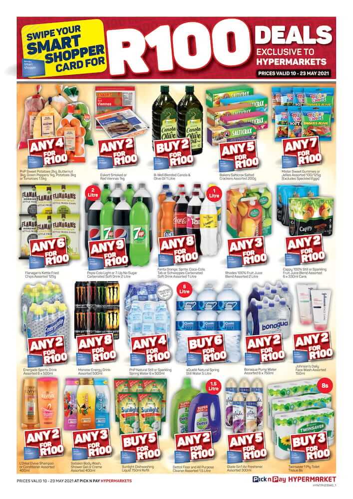 Pick n Pay Specials R100 Deals 10 – 23 May 2021