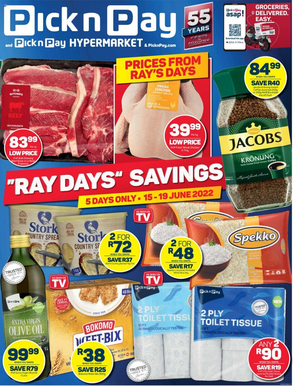 Pick n Pay Specials Ray Day Savings 15 – 19 June 2022