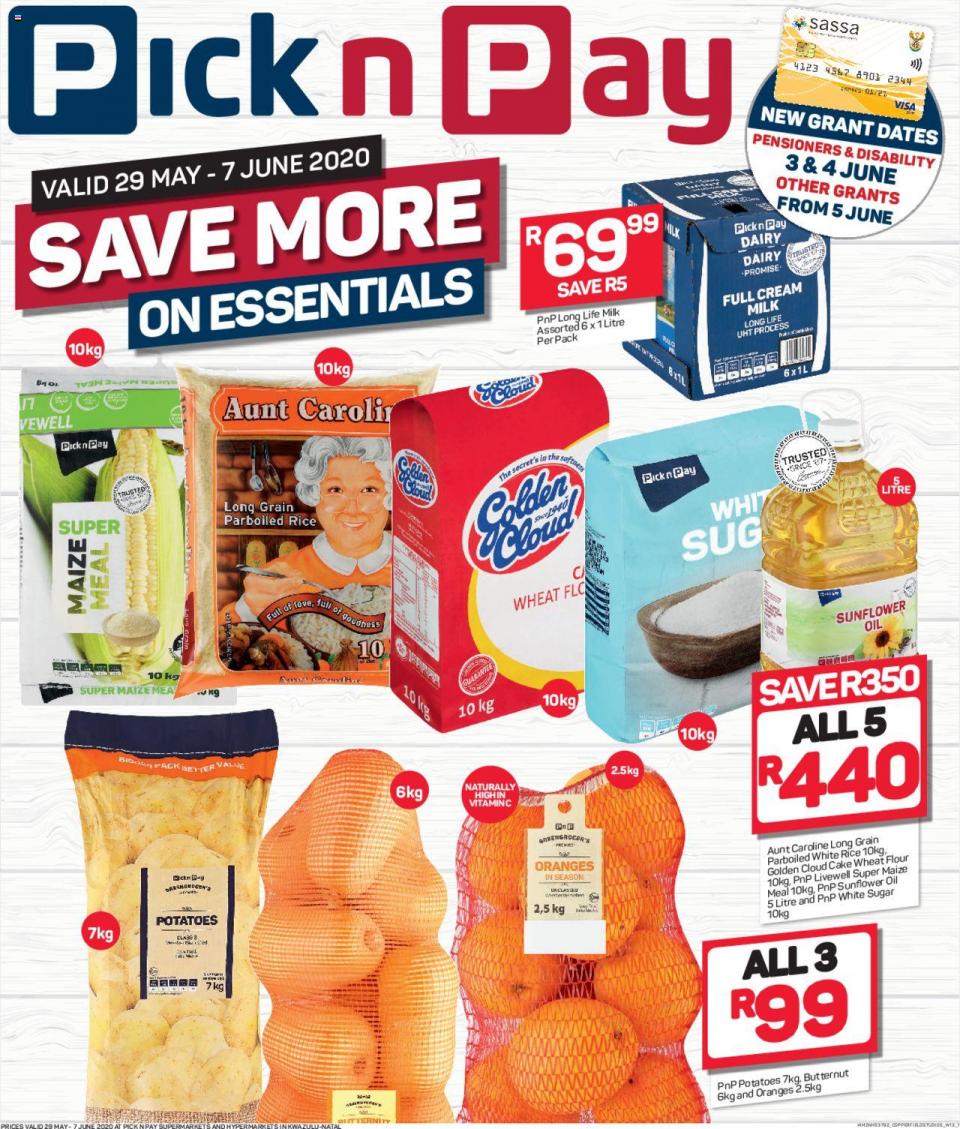 Pick n Pay Specials Save More On Essentials 29 May 2020