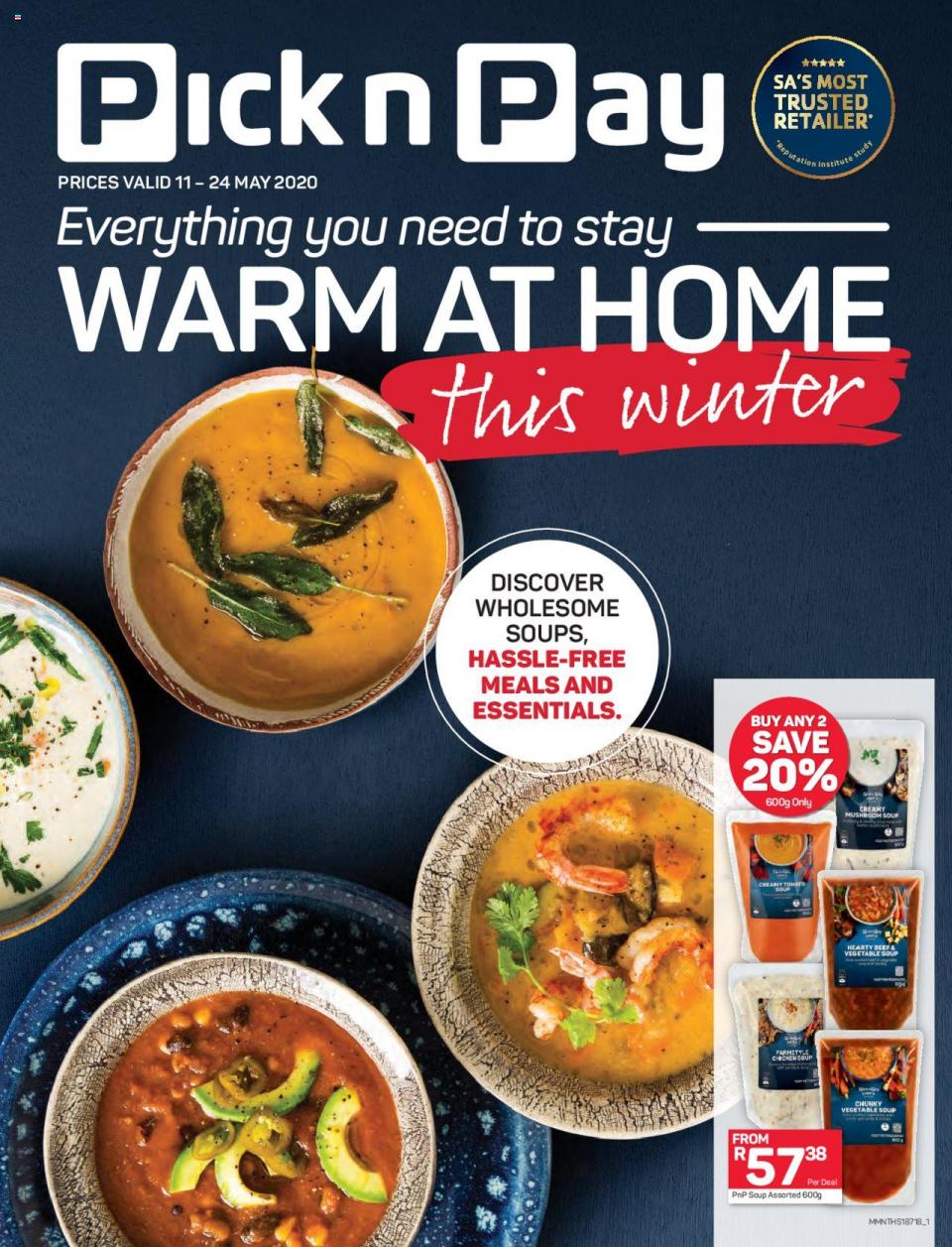 Pick n Pay Specials Stay Warm at Home 11 May 2020