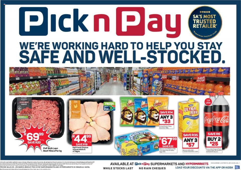 Pick n Pay Specials Stock Up And Save 23 March 2020