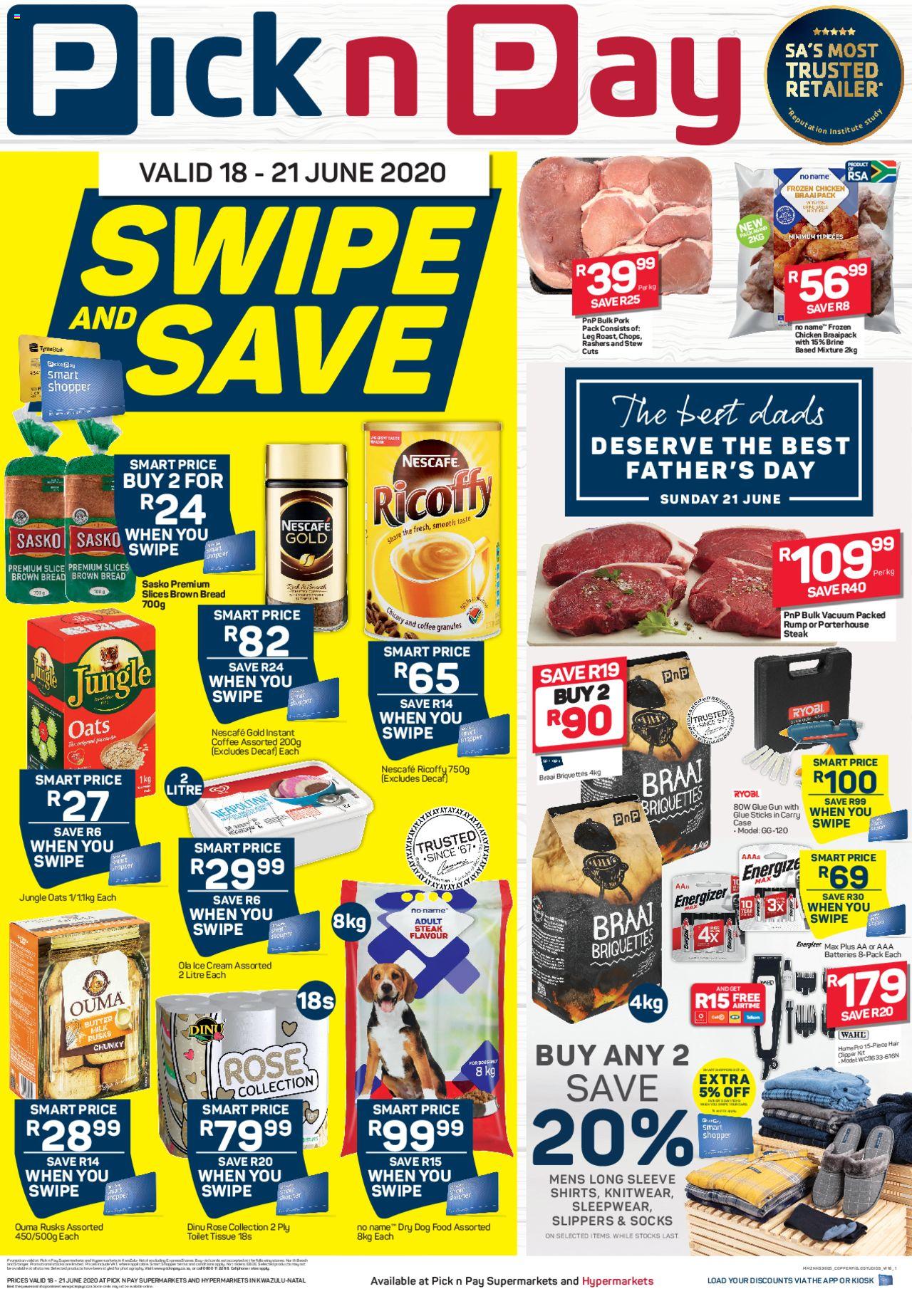 Pick n Pay Specials Swipe and Save 18 June 2020