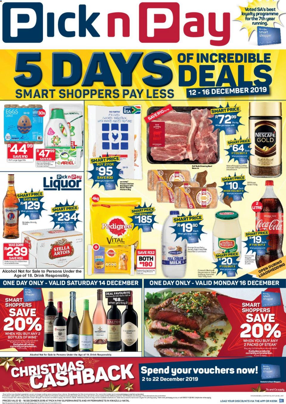 Pick n Pay Specials This Weekend 12 December 2019