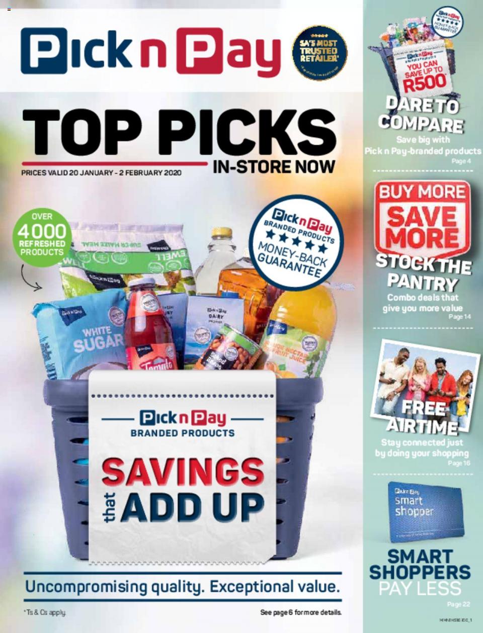 Pick n Pay Specials Top Picks 20 January 2020