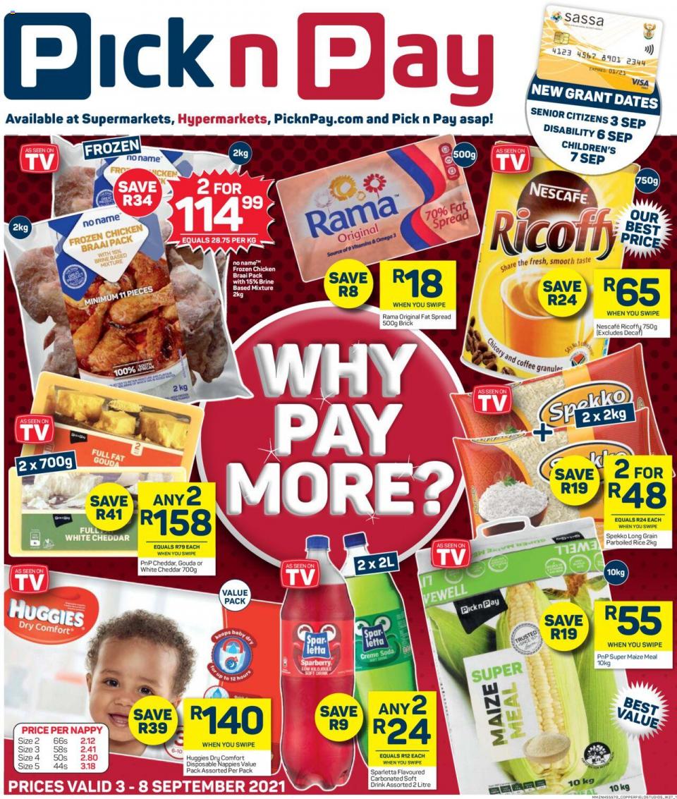 Pick n Pay Specials Why Pay More 3 – 8 September 2021