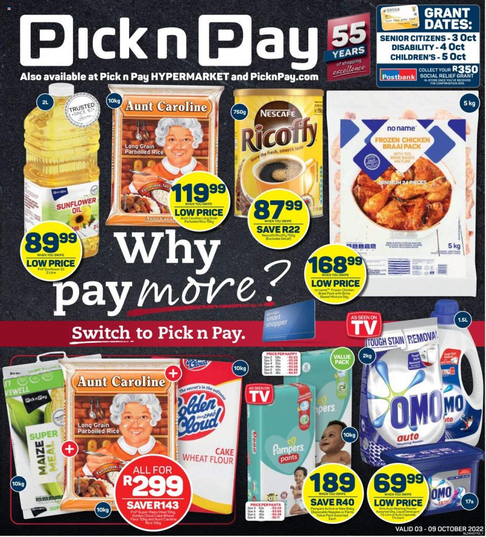 Pick n Pay Specials Why Pay More 3 – 9 October 2022