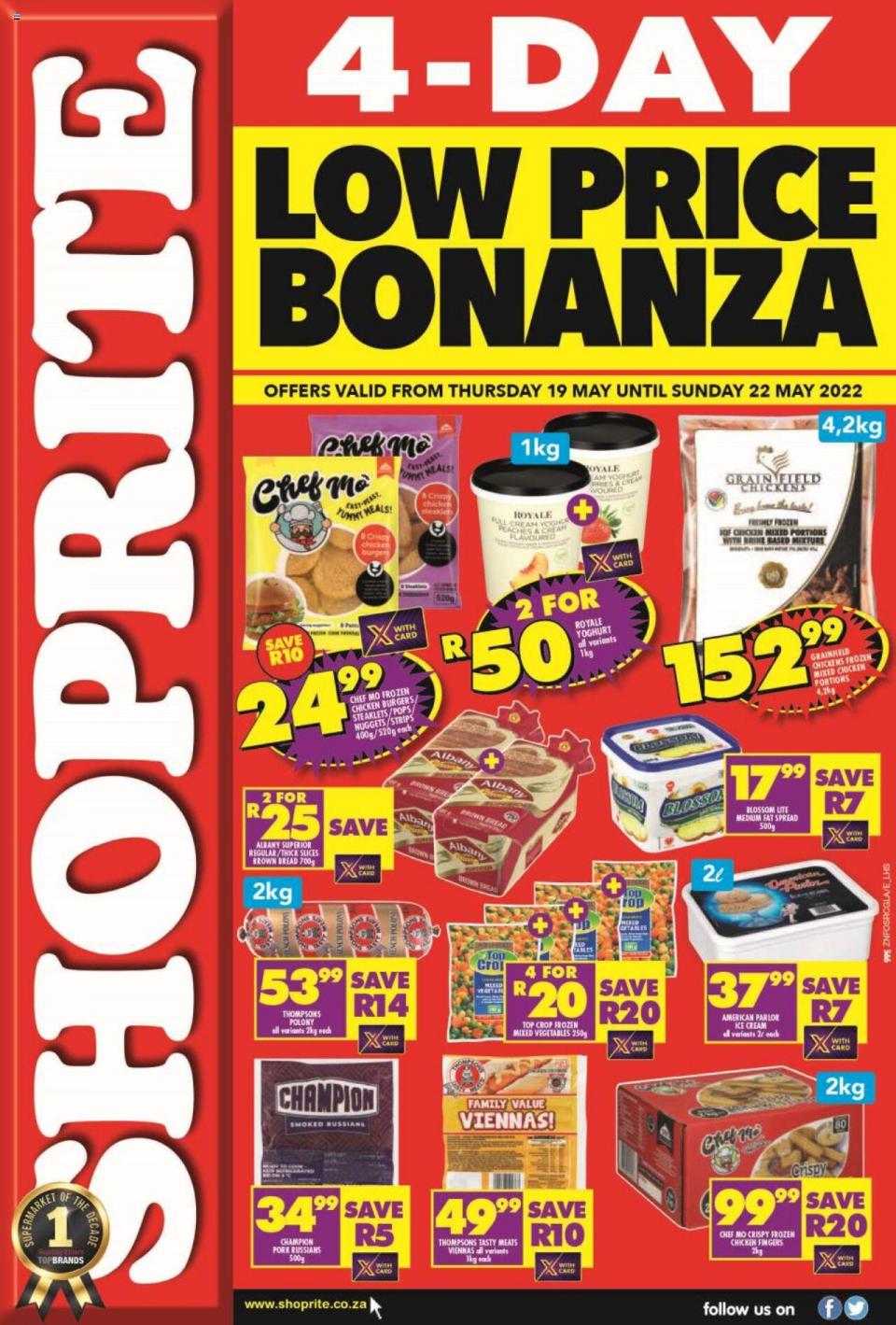 Shoprite Specials 19 May 2022 Shoprite Catalogue 4Day Low Price