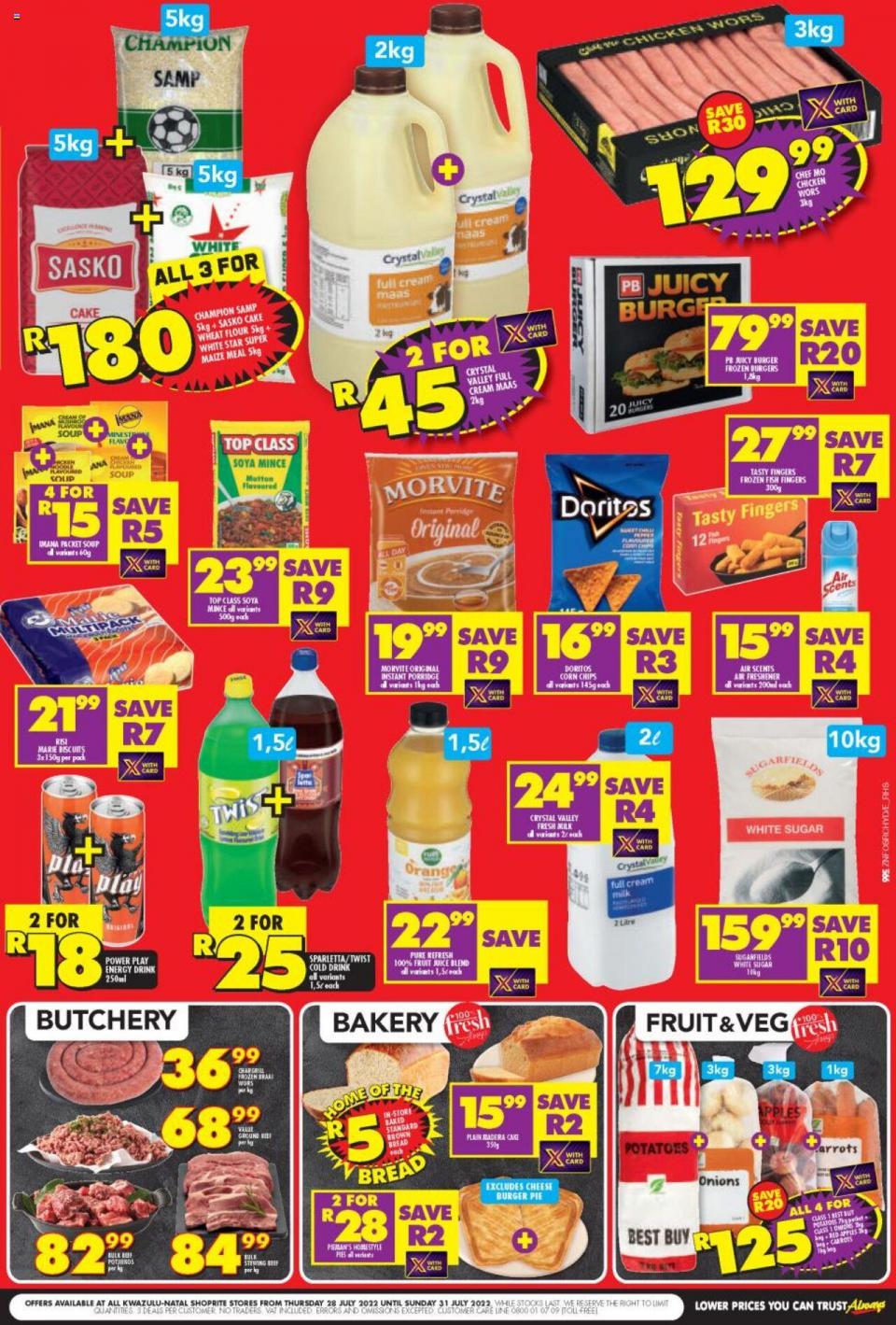 Shoprite Specials 28 July 2022 | Shoprite Catalogue | 4-Day Low Price