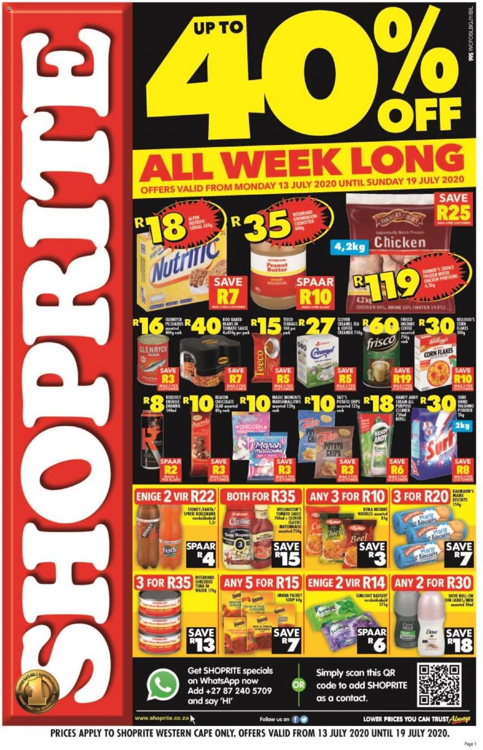 Shoprite Specials 40% Off All Week Long 13 July 2020