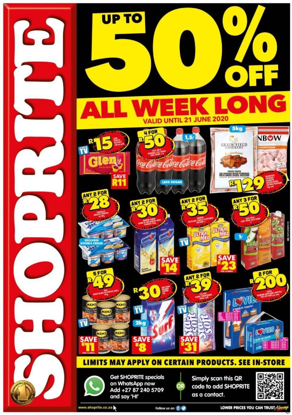 Shoprite Specials 50% Off All Week Long 15 June 2020