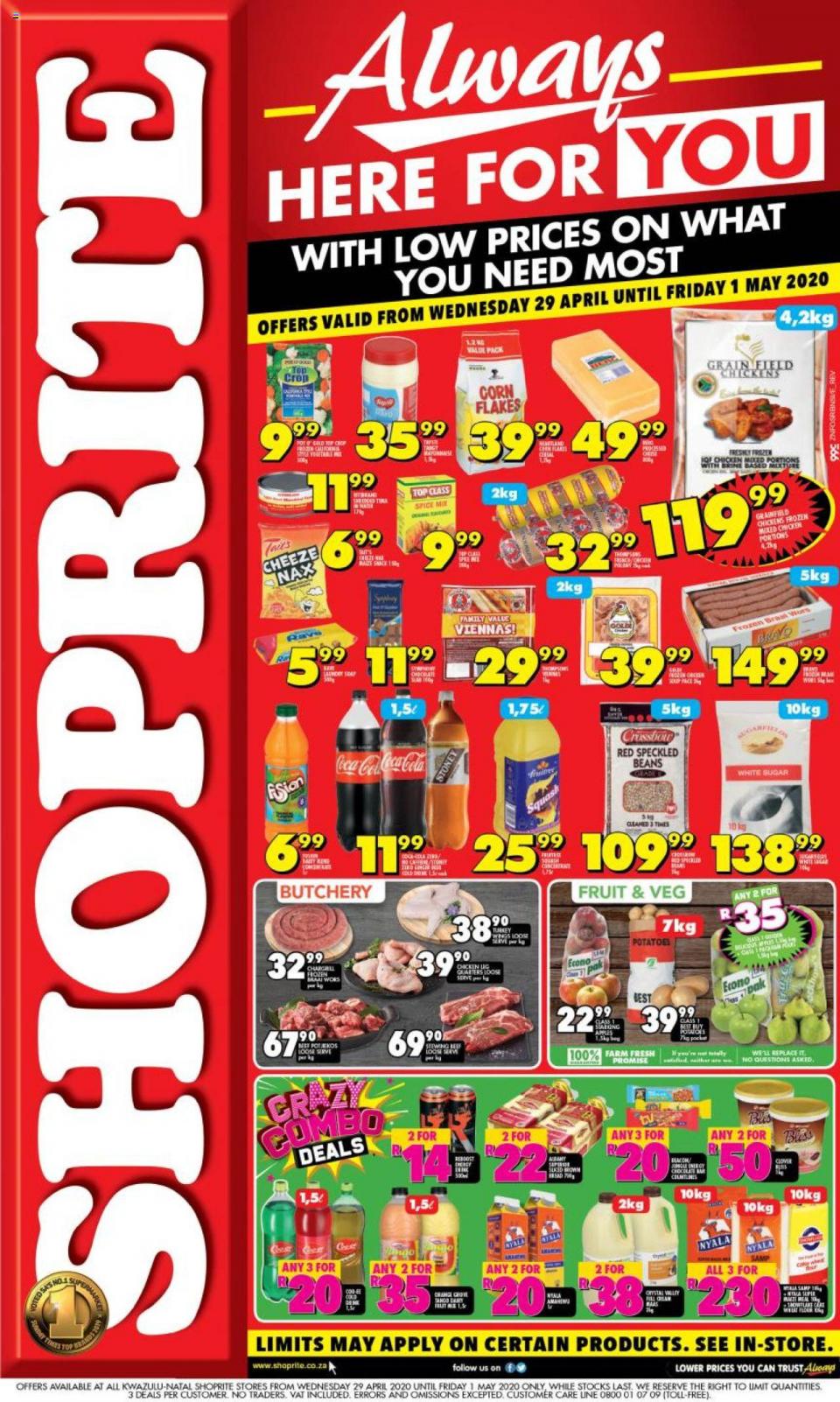 Shoprite Specials Always Here For You 29 April 2020