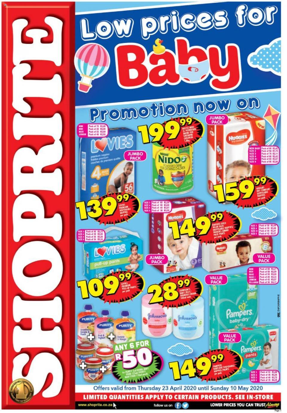 Shoprite Specials Baby Promotion 23 April 2020