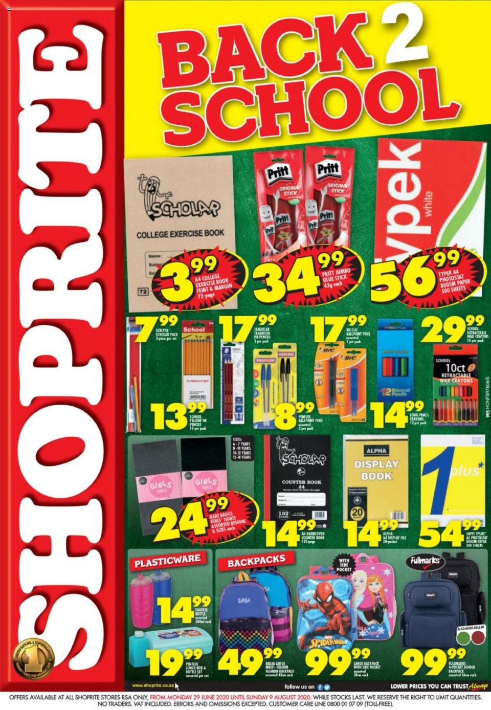 Shoprite Specials Shoprite Catalogue Shoprite Back to School July