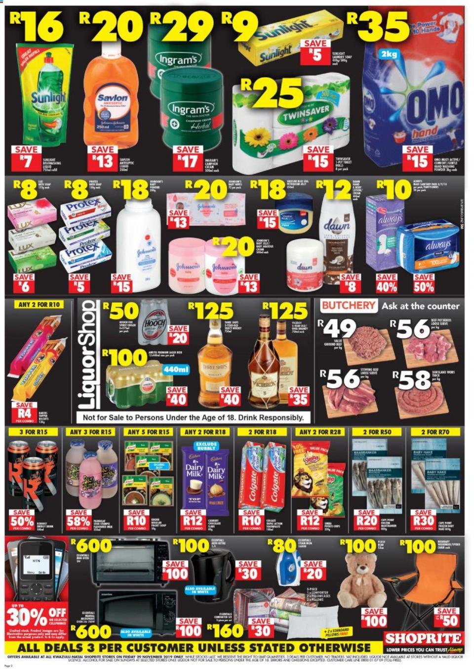 Shoprite Specials Black Friday KwaZulu-Natal 29 November 2019