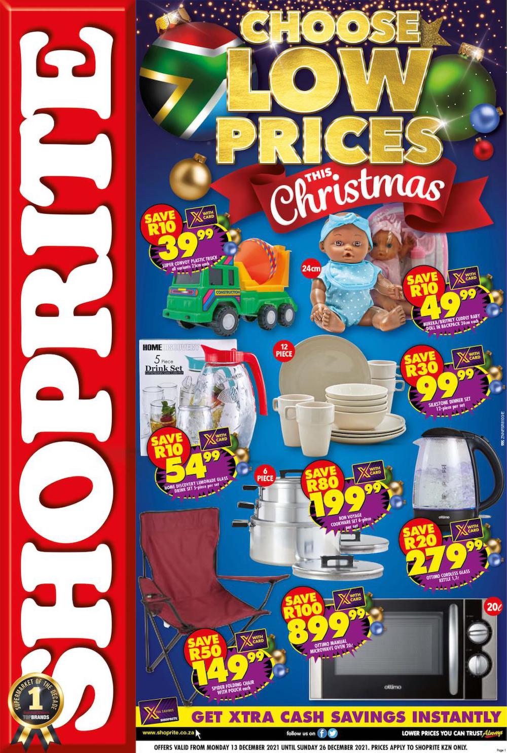 Shoprite Specials Christmas Sale 13 – 26 December 2021