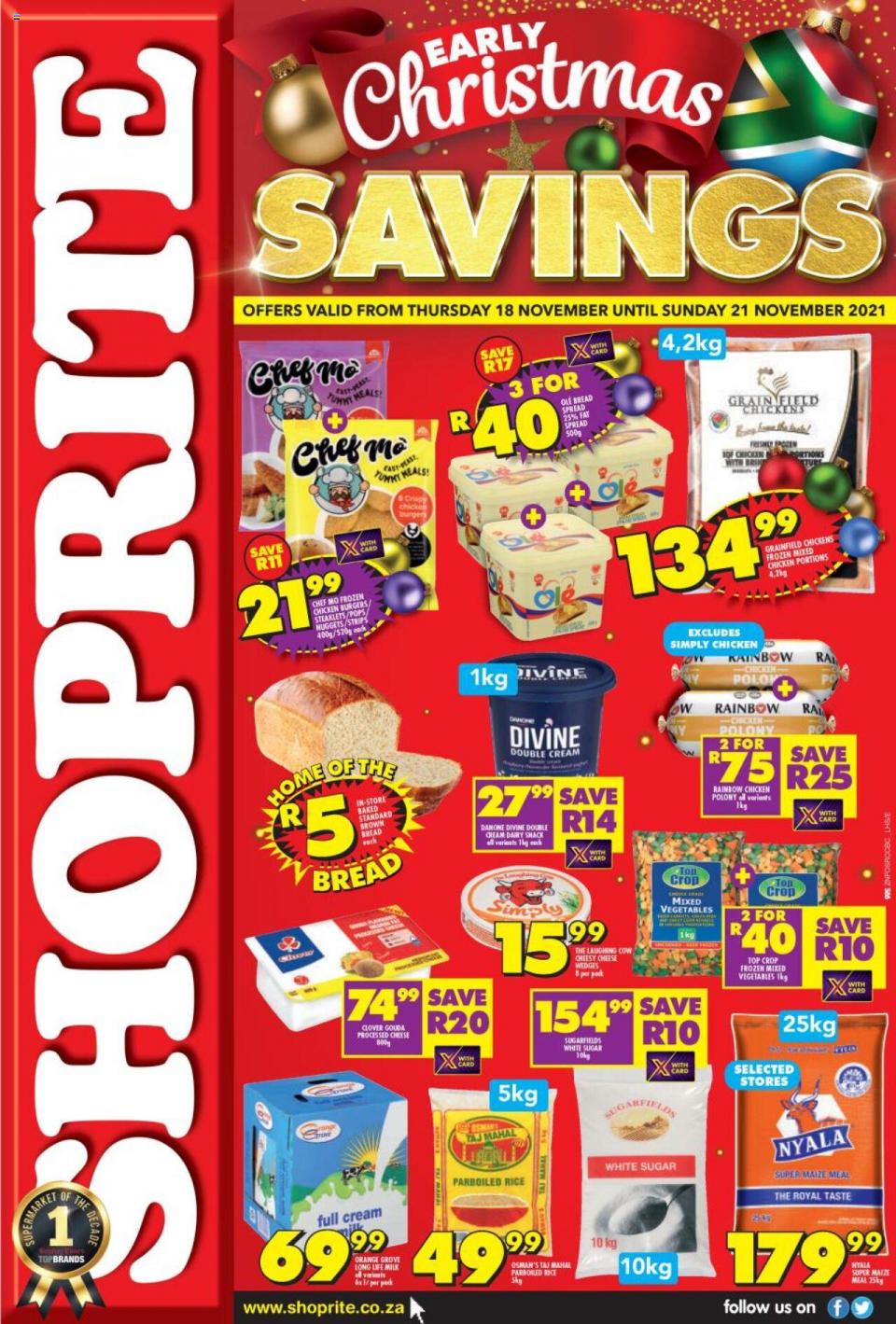 Shoprite Specials Early-Christmas Sale 18 – 21 Nov 2021