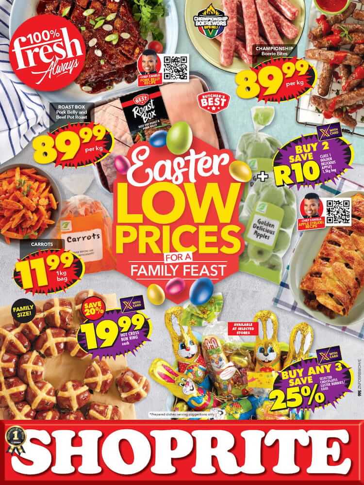 Shoprite Specials Easter Family Feast 22 Mar – 5 Apr 2021