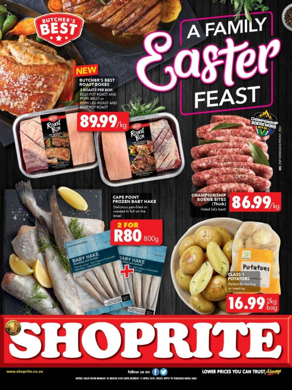 Shoprite Specials Easter Promotion 30 March 2020