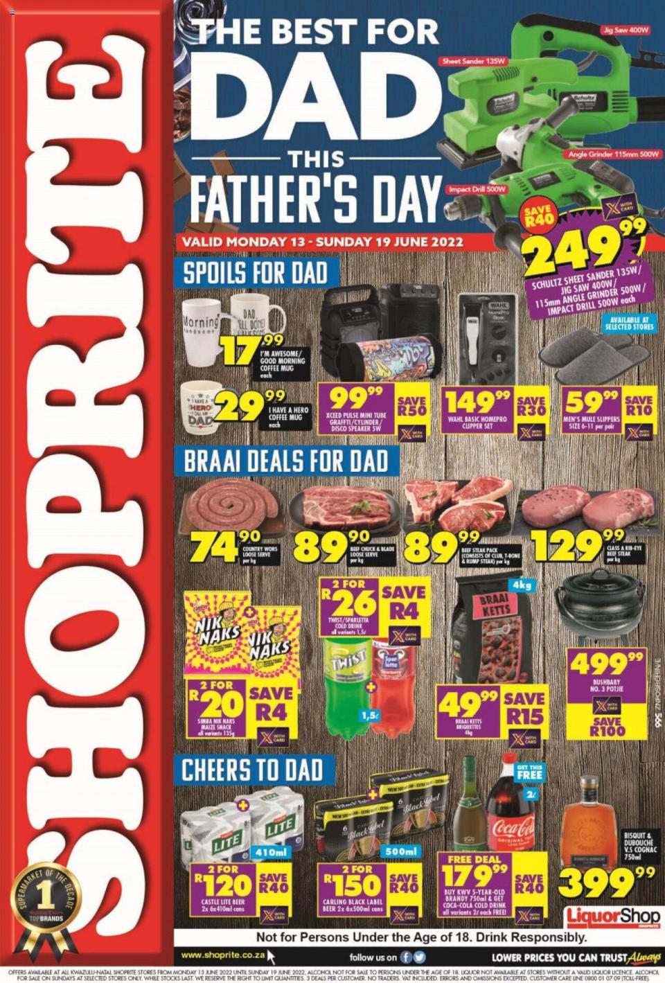 Shoprite Specials Father’s Day Deals 13 – 19 June 2022