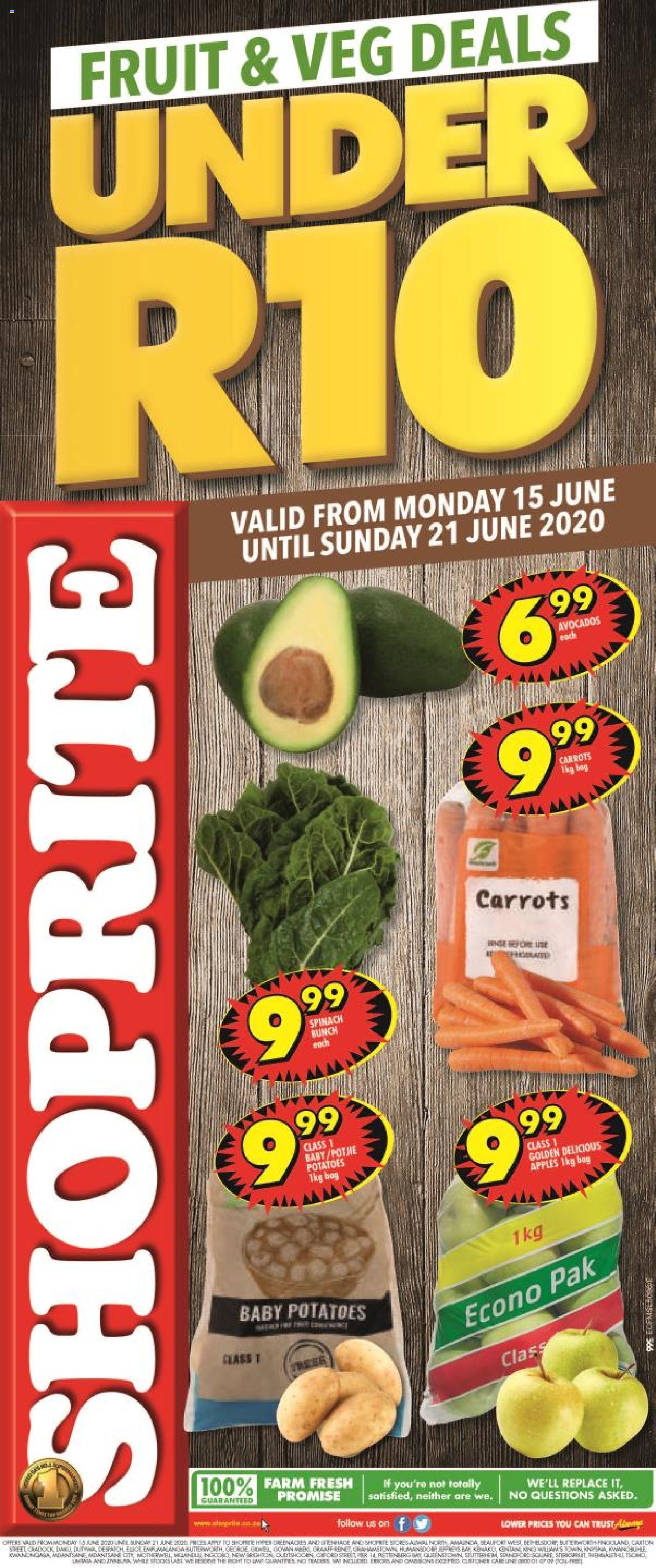 Shoprite Specials Fruit and Veg Deals 15 June 2020