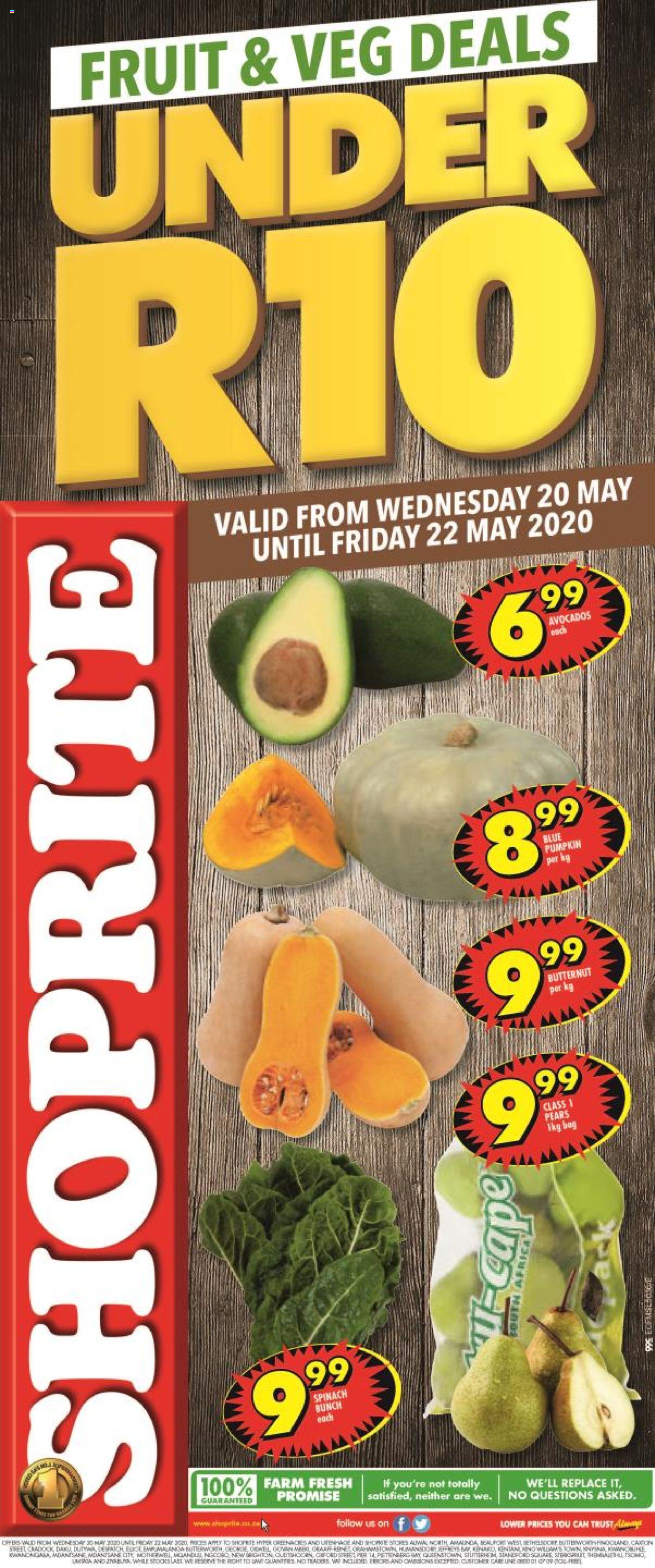 Shoprite Specials Fruit and Vegs 20 May 2020