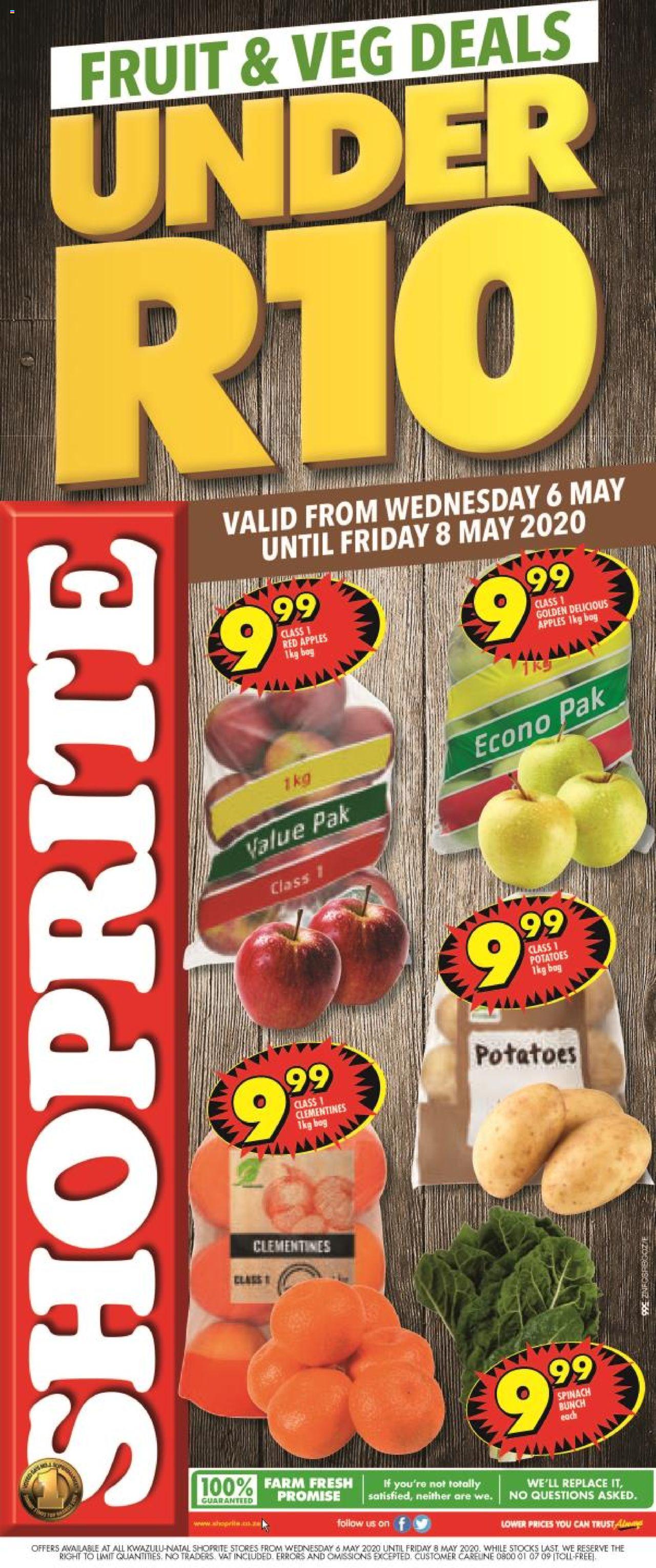Shoprite Specials Fruit and Vegs 6 May 2020