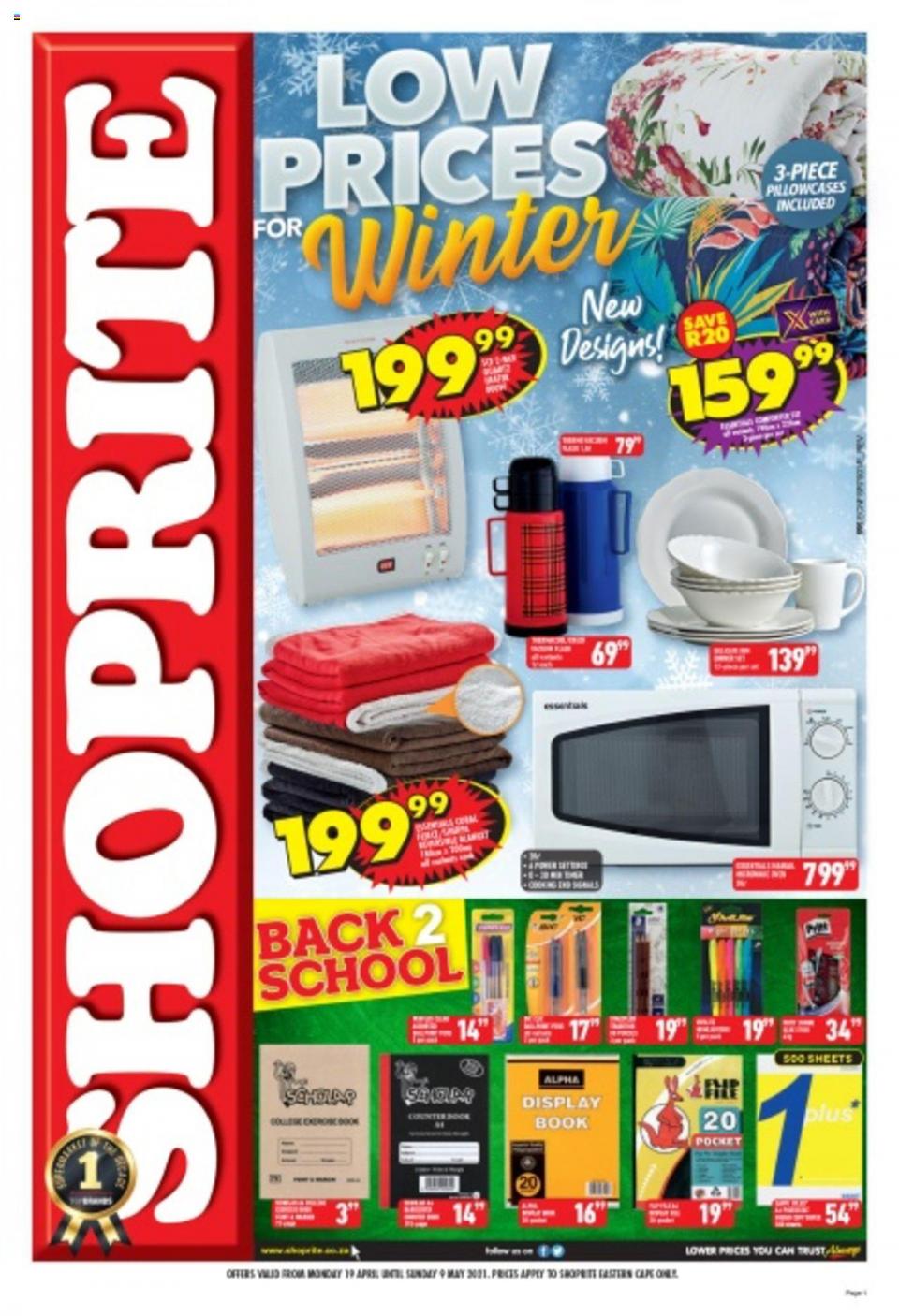 Shoprite Specials Low Prices For Winter 19 Apr – 9 May 2021