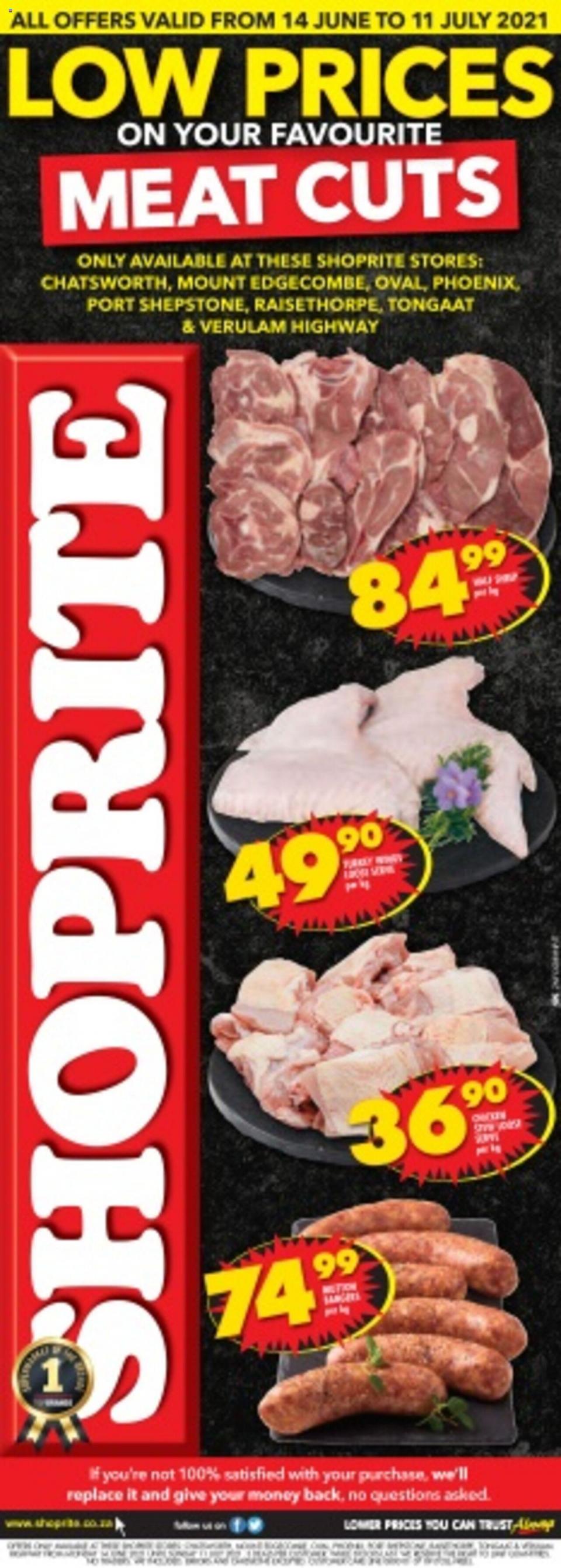 Shoprite Specials Low Prices On Meat Cuts 14 Jun – 11 Jul 2021