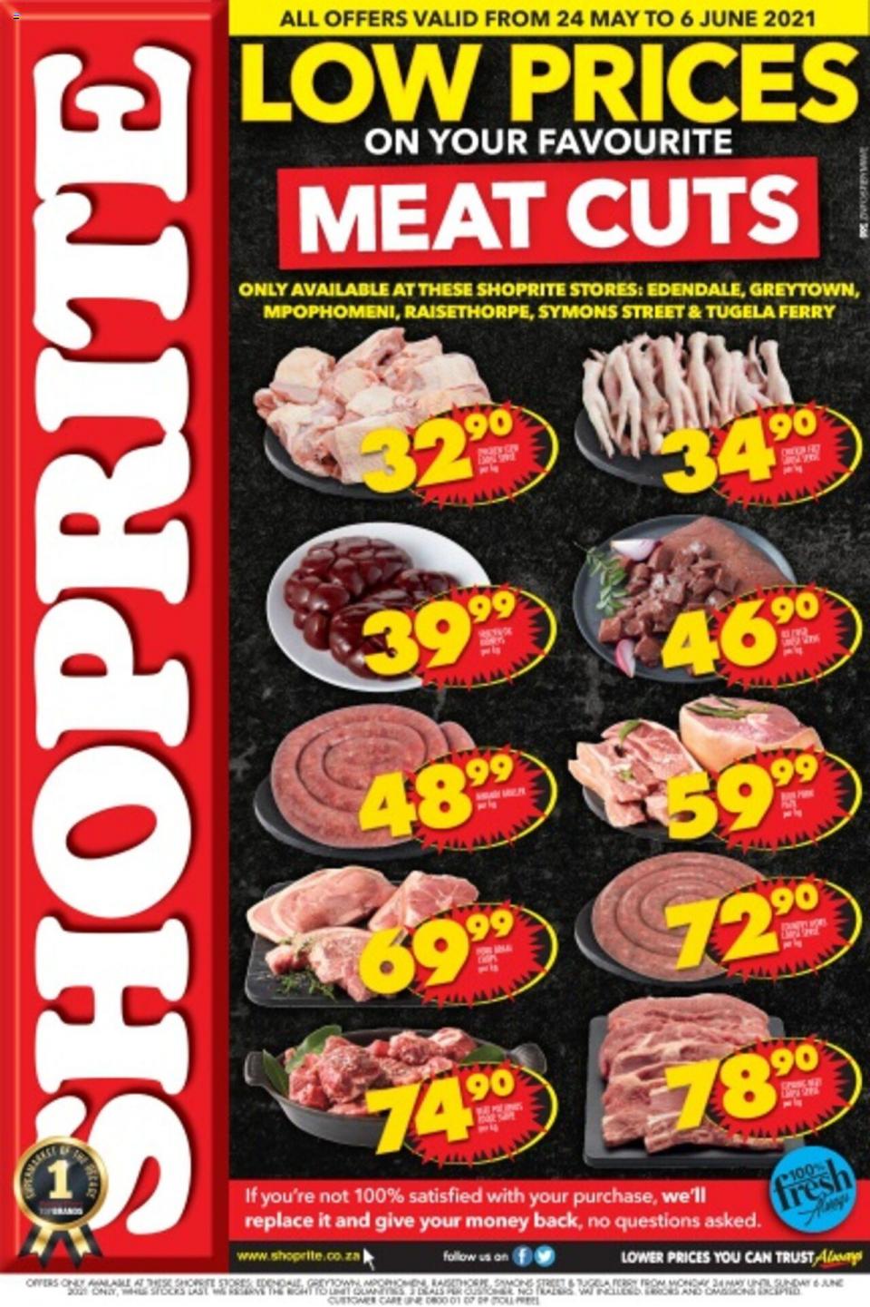 Shoprite Specials Low Prices On Meat Cuts 24 May – 6 Jun 2021