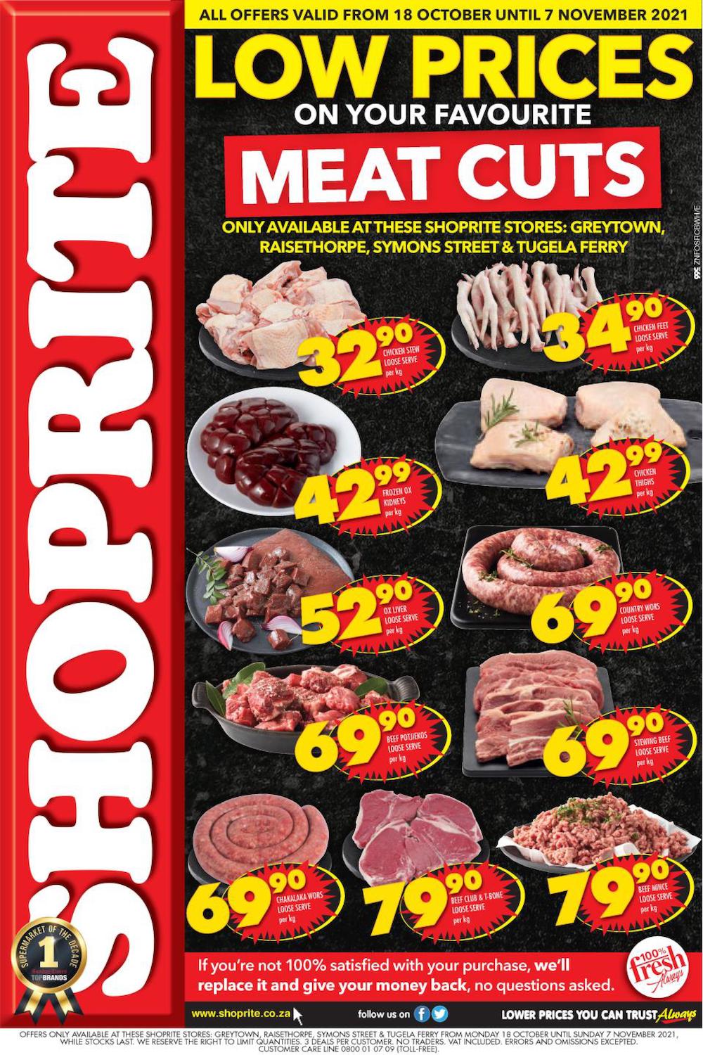 Shoprite Specials Meat Cuts 18 Oct – 7 Nov 2021