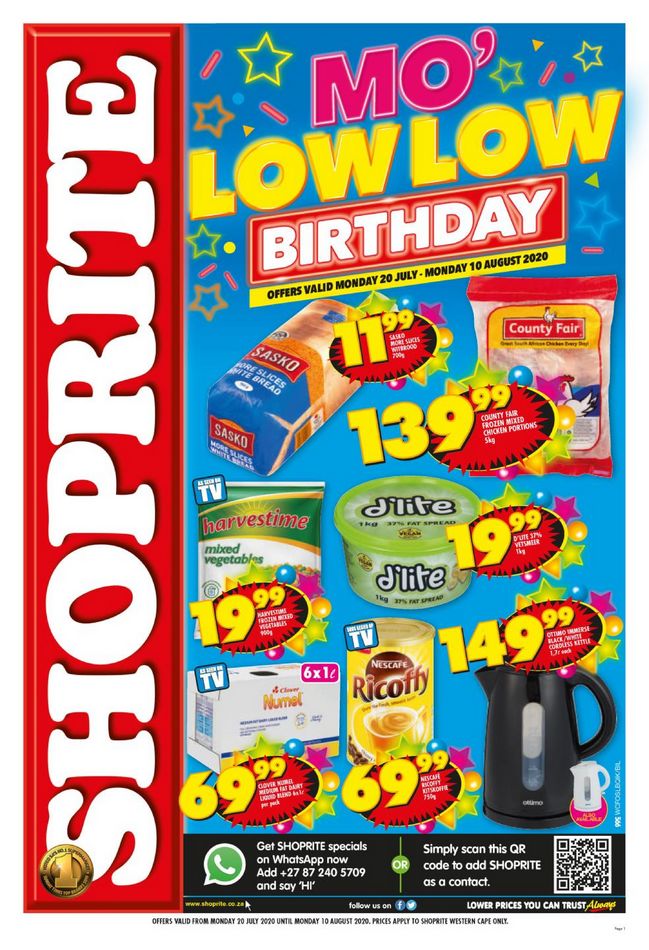 Shoprite Specials Mo Low Low 20 July 2020