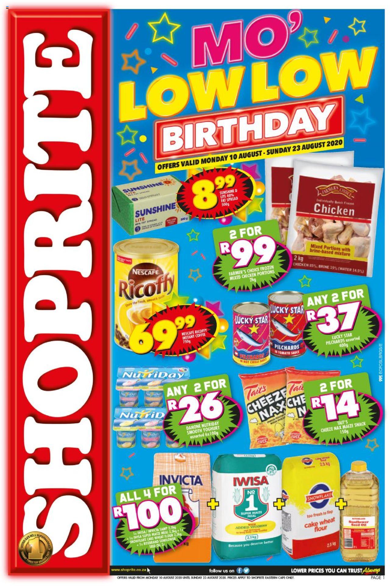 Shoprite Specials Mo Low Low Birthday 10 August 2020