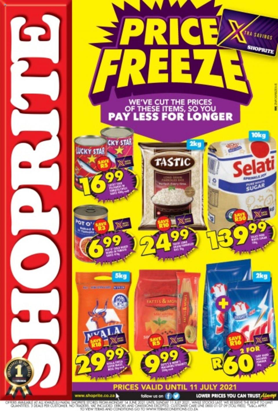 Shoprite Specials Price Freeze 14 – 20 June 2021