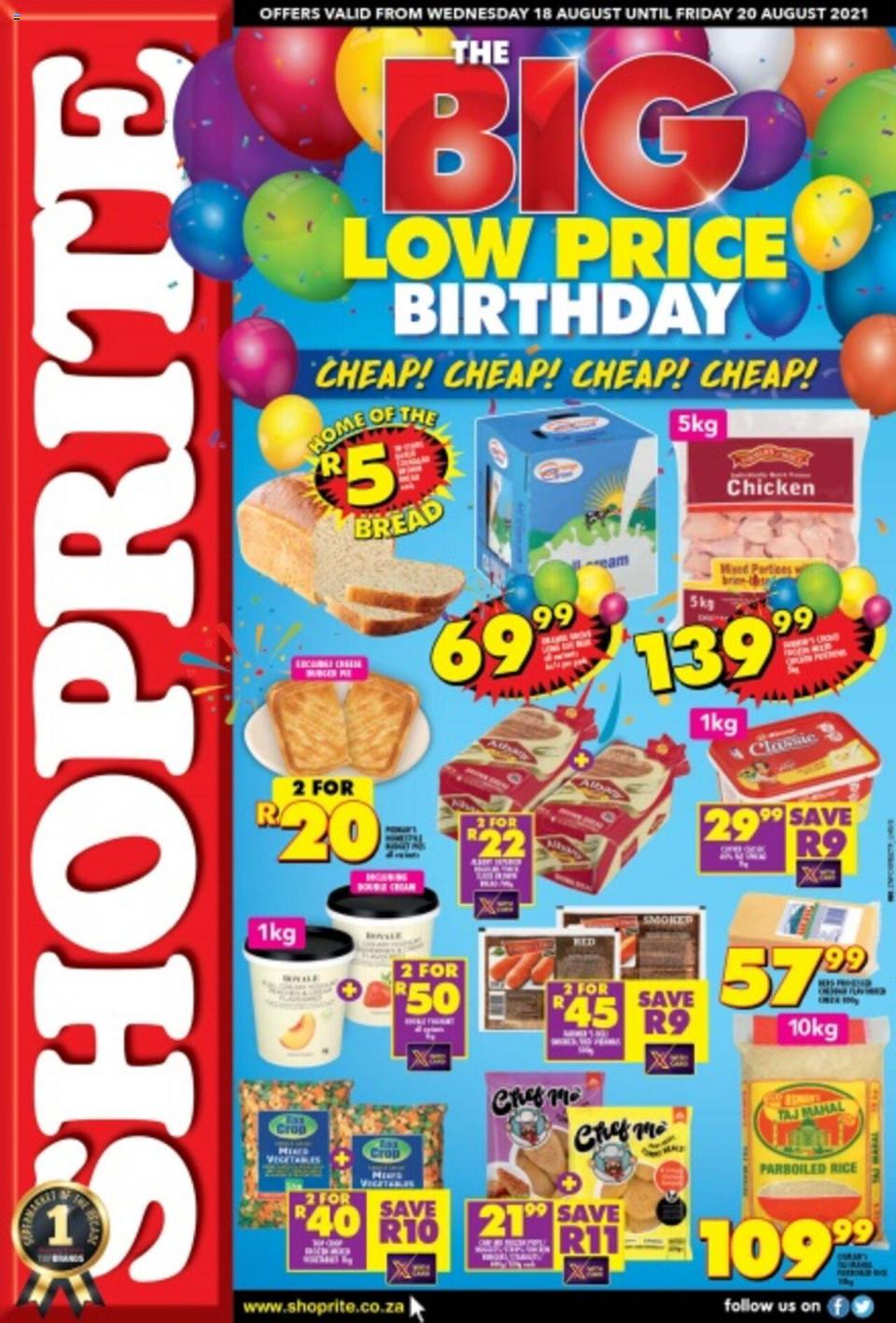 Shoprite Specials The Big Low Price Birthday 18 – 20 August 2021