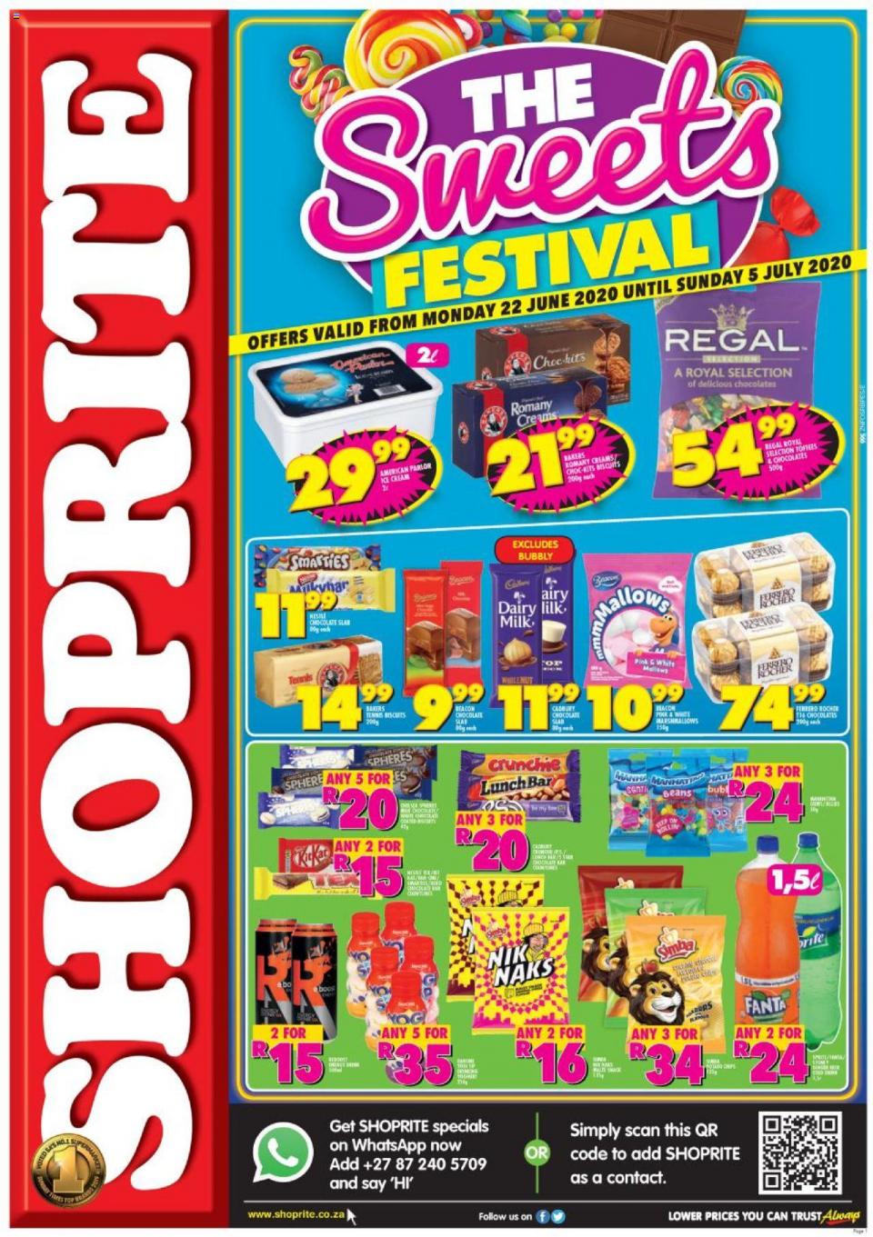 Shoprite Specials The Sweets Festival 22 June 2020