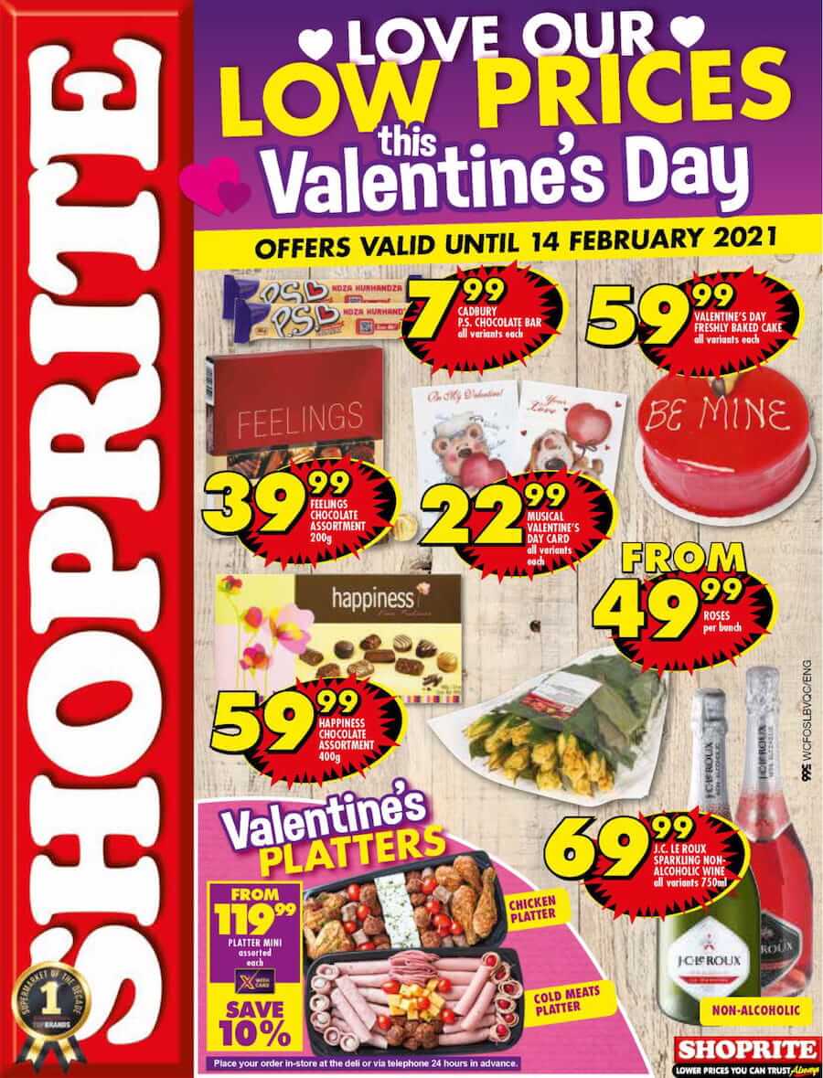 Shoprite Specials Valentine’s Day Sale 8 February 2021