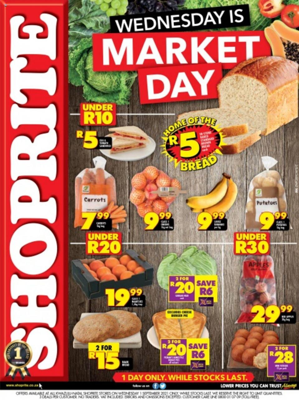 Shoprite Specials Wednesday Is Market Day 1 September 2021
