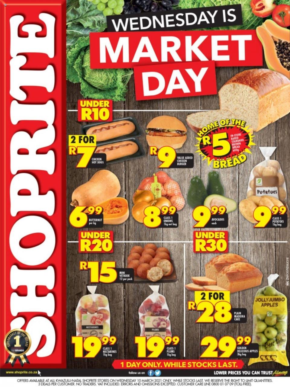 Shoprite Specials Wednesday Is Market Day 10 March 2021