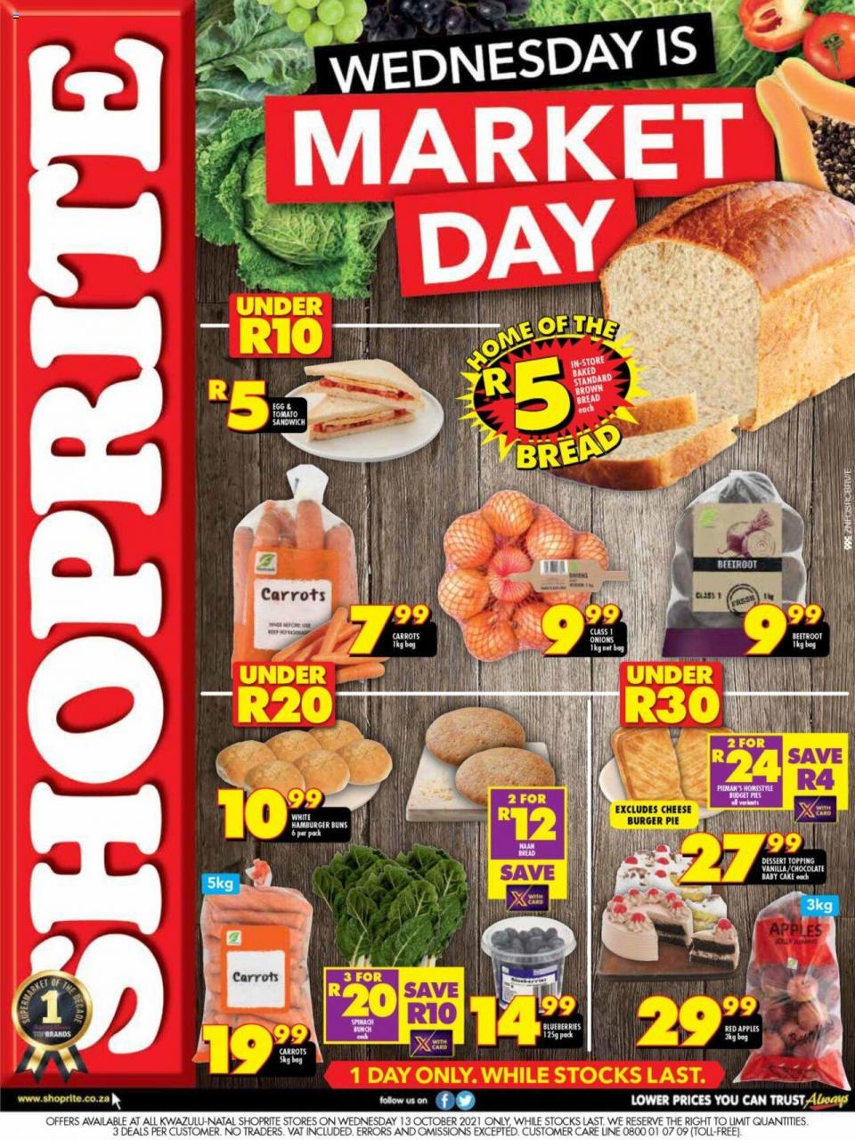 Shoprite Specials Wednesday Is Market Day 13 October 2021