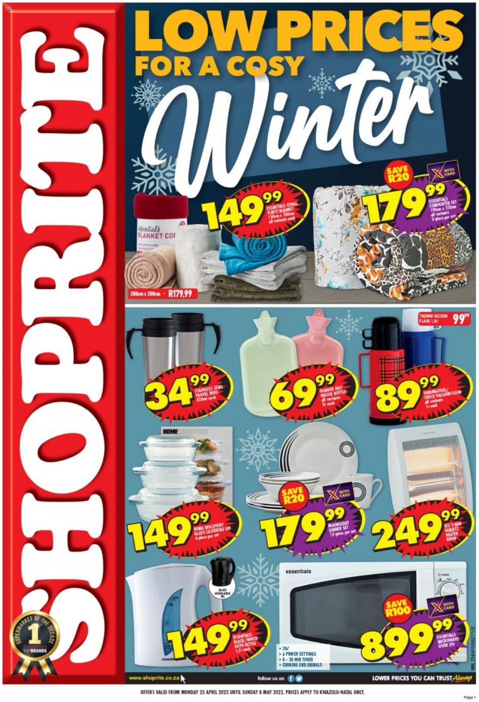Shoprite Specials Winter Non-Foods 25 Apr – 8 May 2022