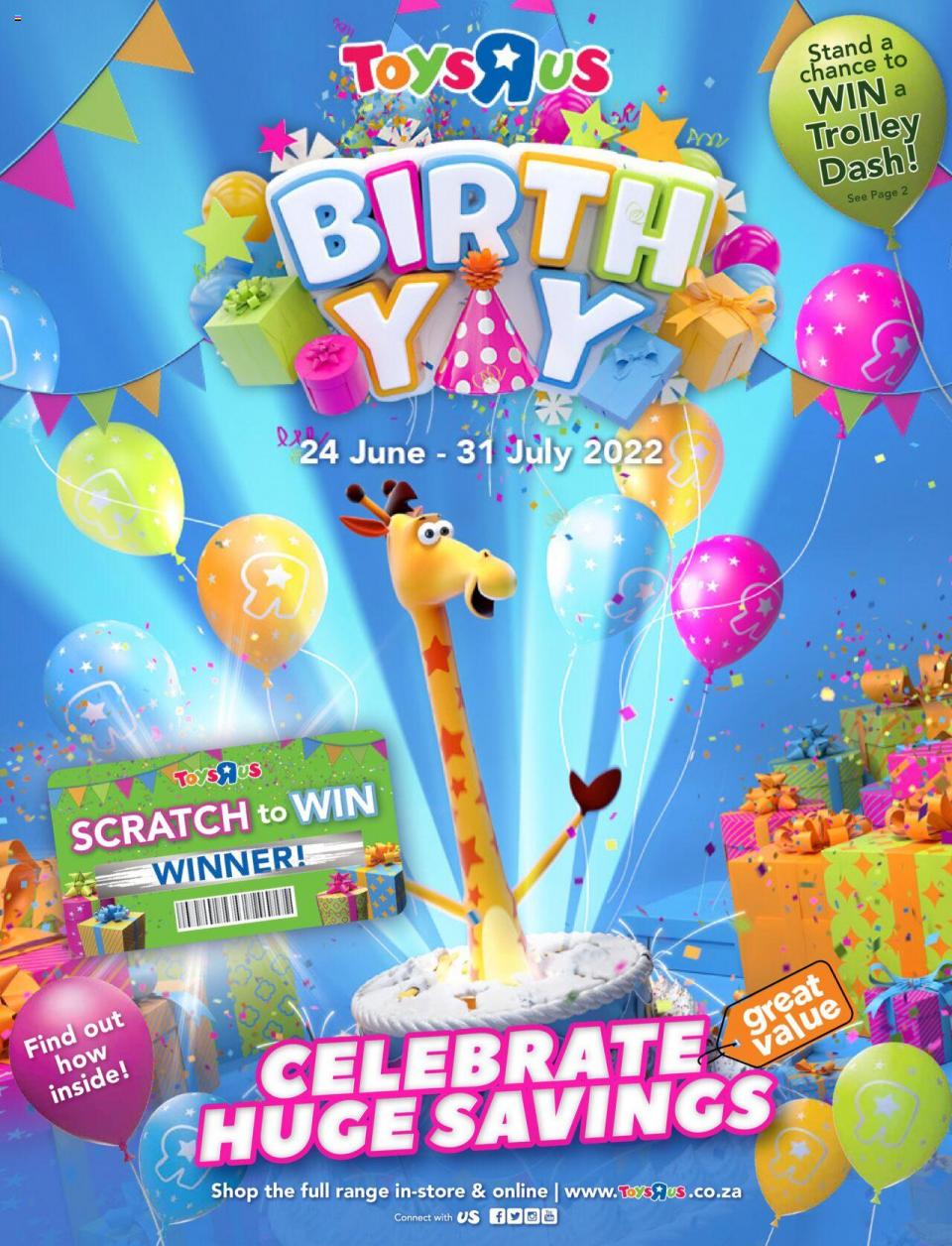 Toys R Us Specials Birthday Deals 24 Jun – 31 Jul 2022
