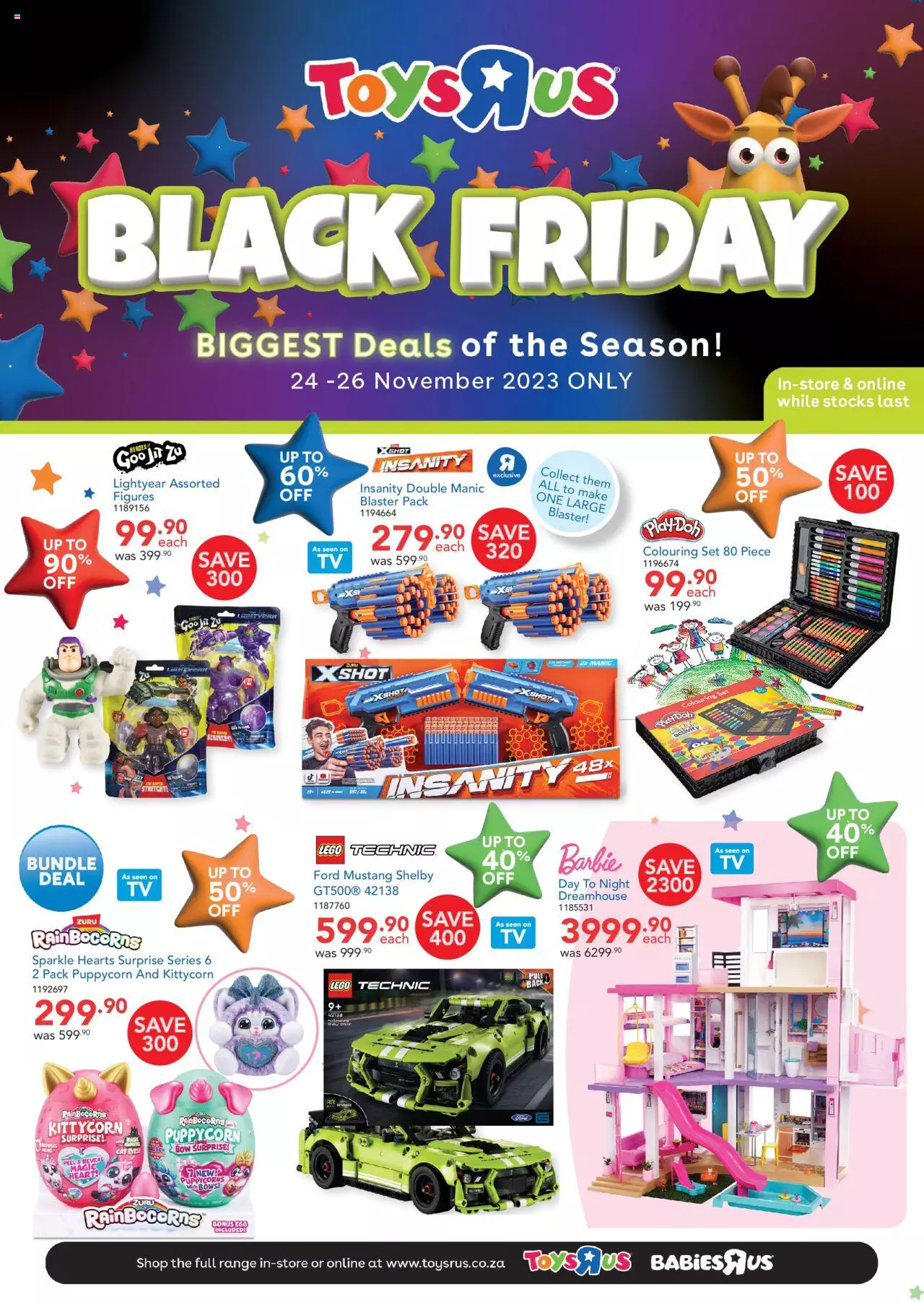 Toys R Us Specials Black Friday 24 – 26 Nov 2023