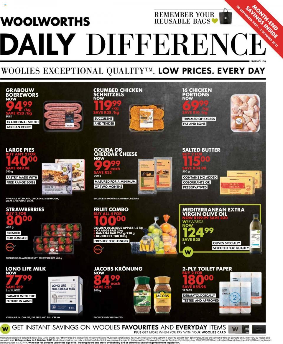 Woolworths Specials 20 Sep – 3 Oct 2021