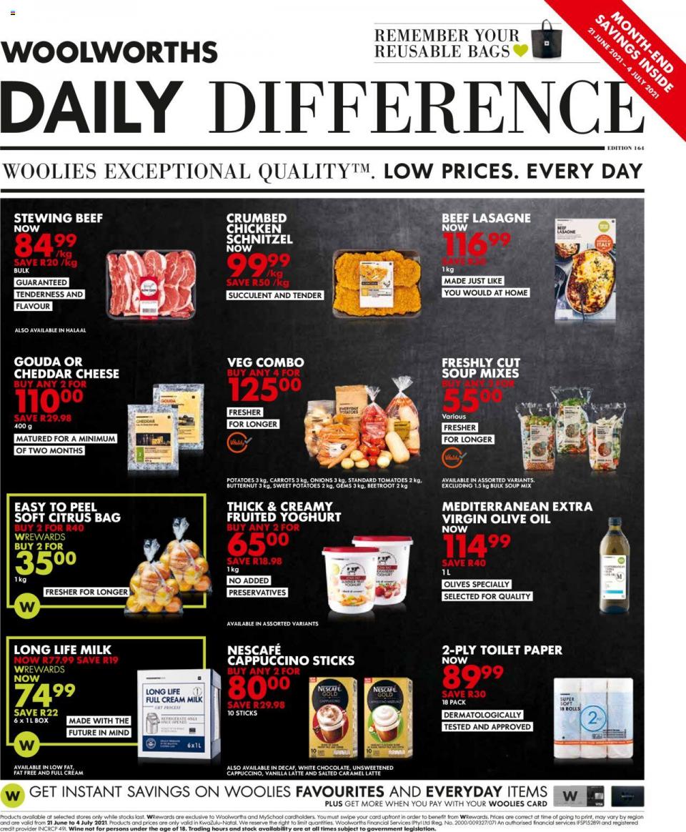 Woolworths Specials 21 June – 4 July 2021