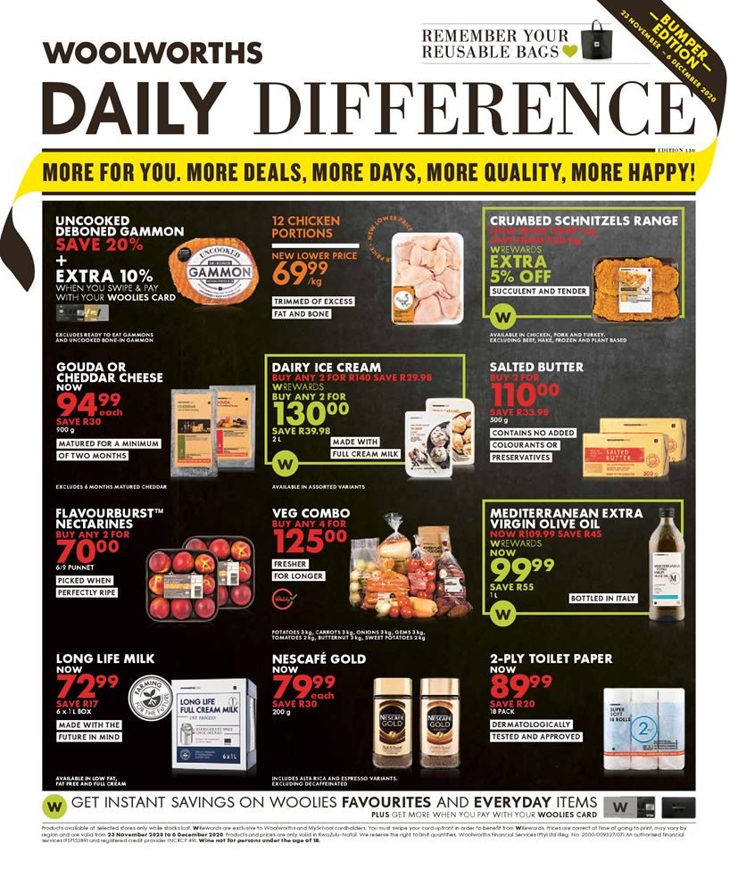 Woolworths Specials 23 November 2020