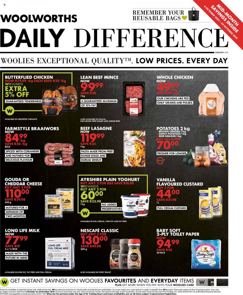 Woolworths Specials 4 – 24 October 2021