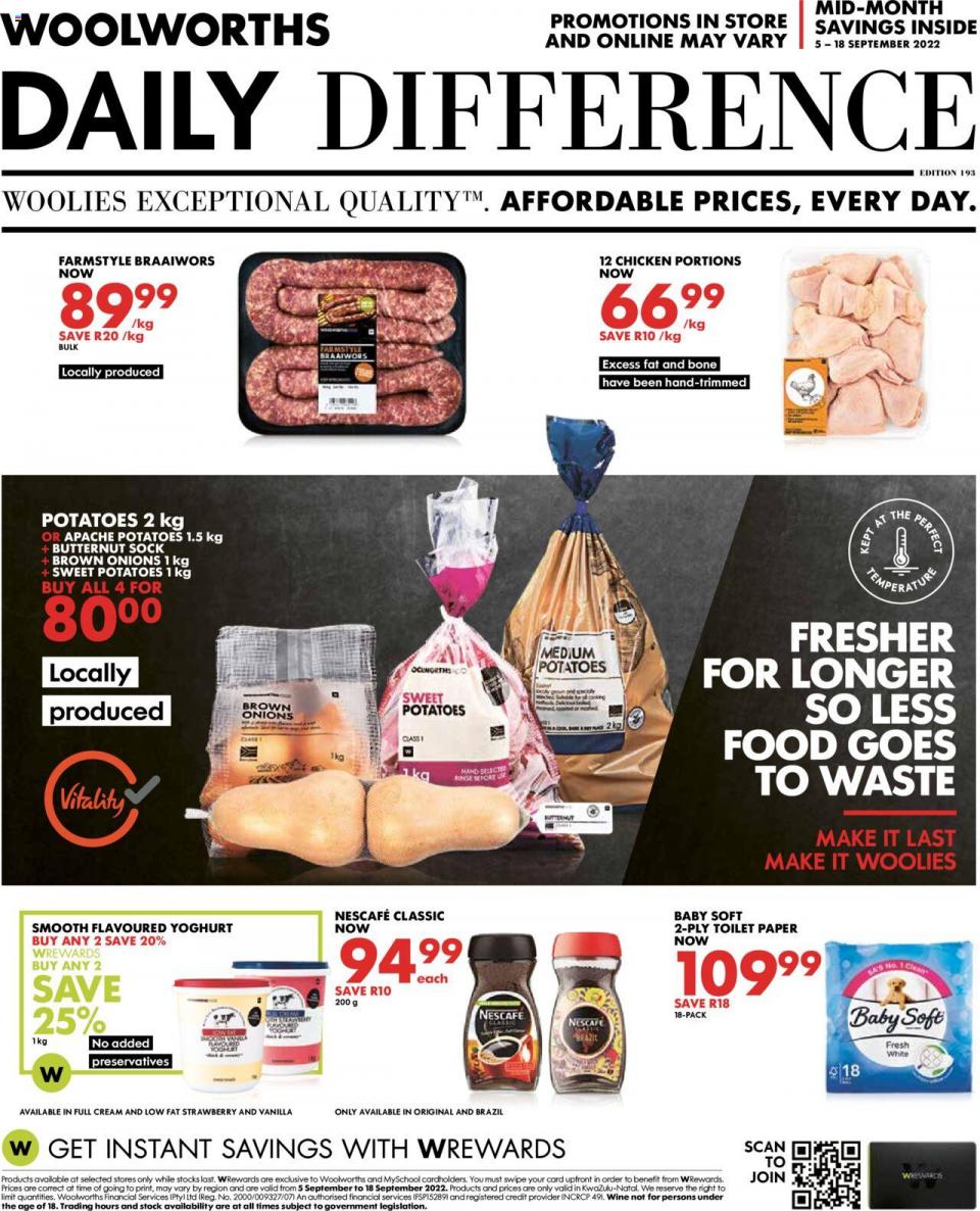 Woolworths Specials 5 – 18 September 2022
