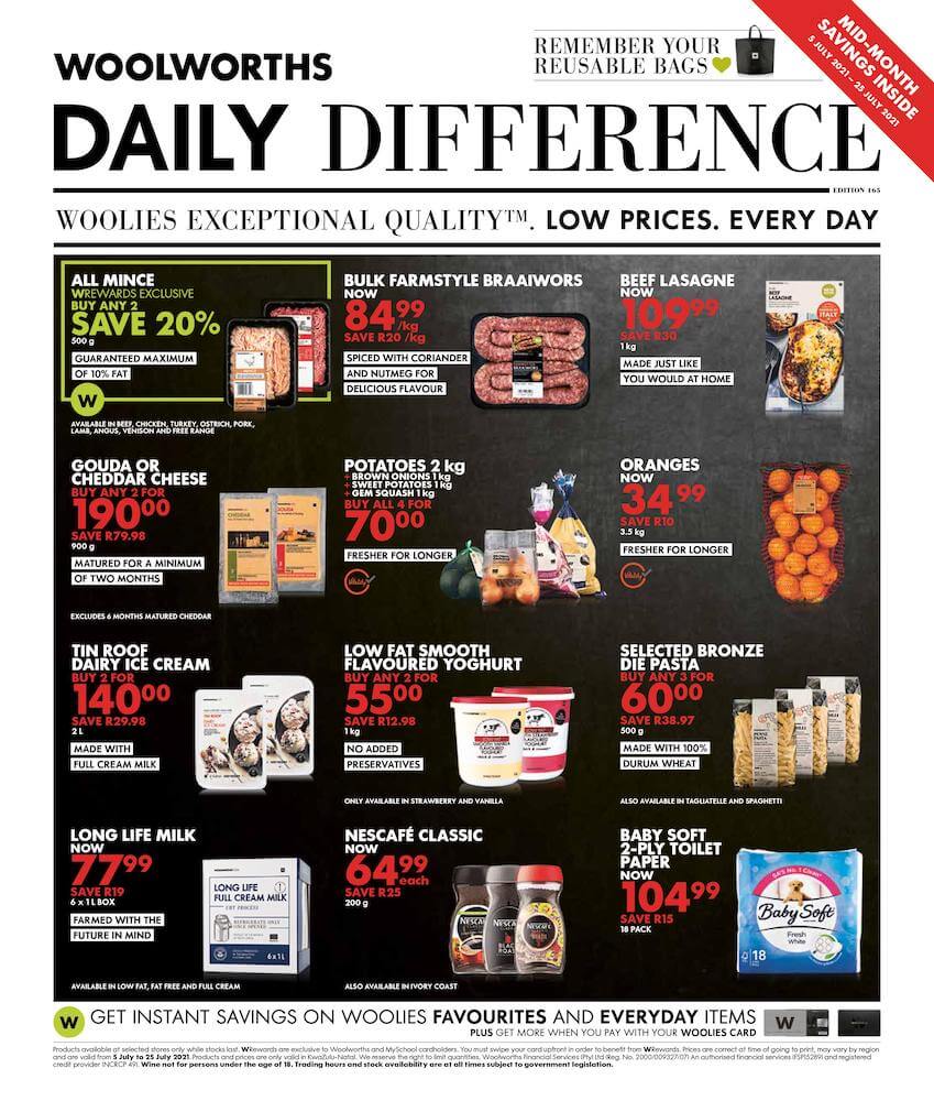 Woolworths Specials 5 – 25 July 2021