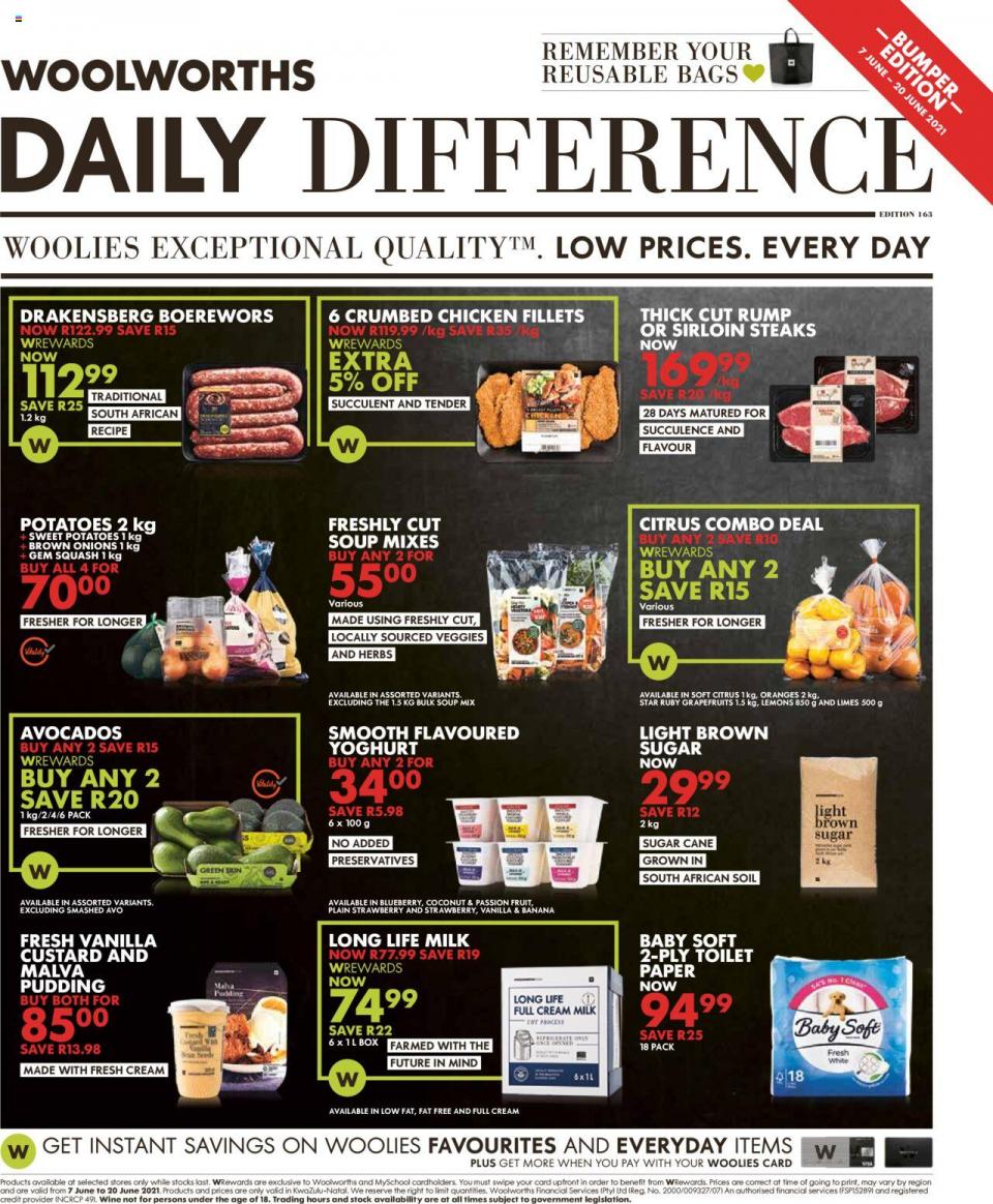 Woolworths Specials 7 – 20 June 2021