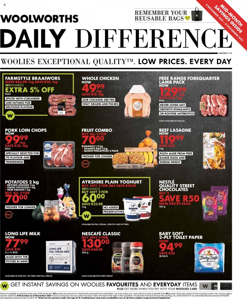 Woolworths Specials 8 – 21 November 2021